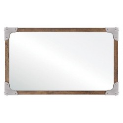 MIROIR AU CADRE EN BOIS ET...