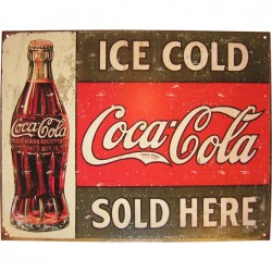 ENSEIGNE EN MÉTAL COCA COLA...