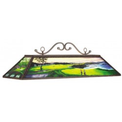 LAMPE DE BILLARD EN VERRE,...