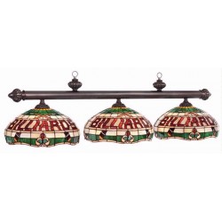 LAMPE TIFFANY TRIPLE BILLIARDS