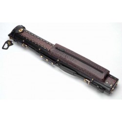 ETUI TUBULAIRE EN CUIR NOIR...